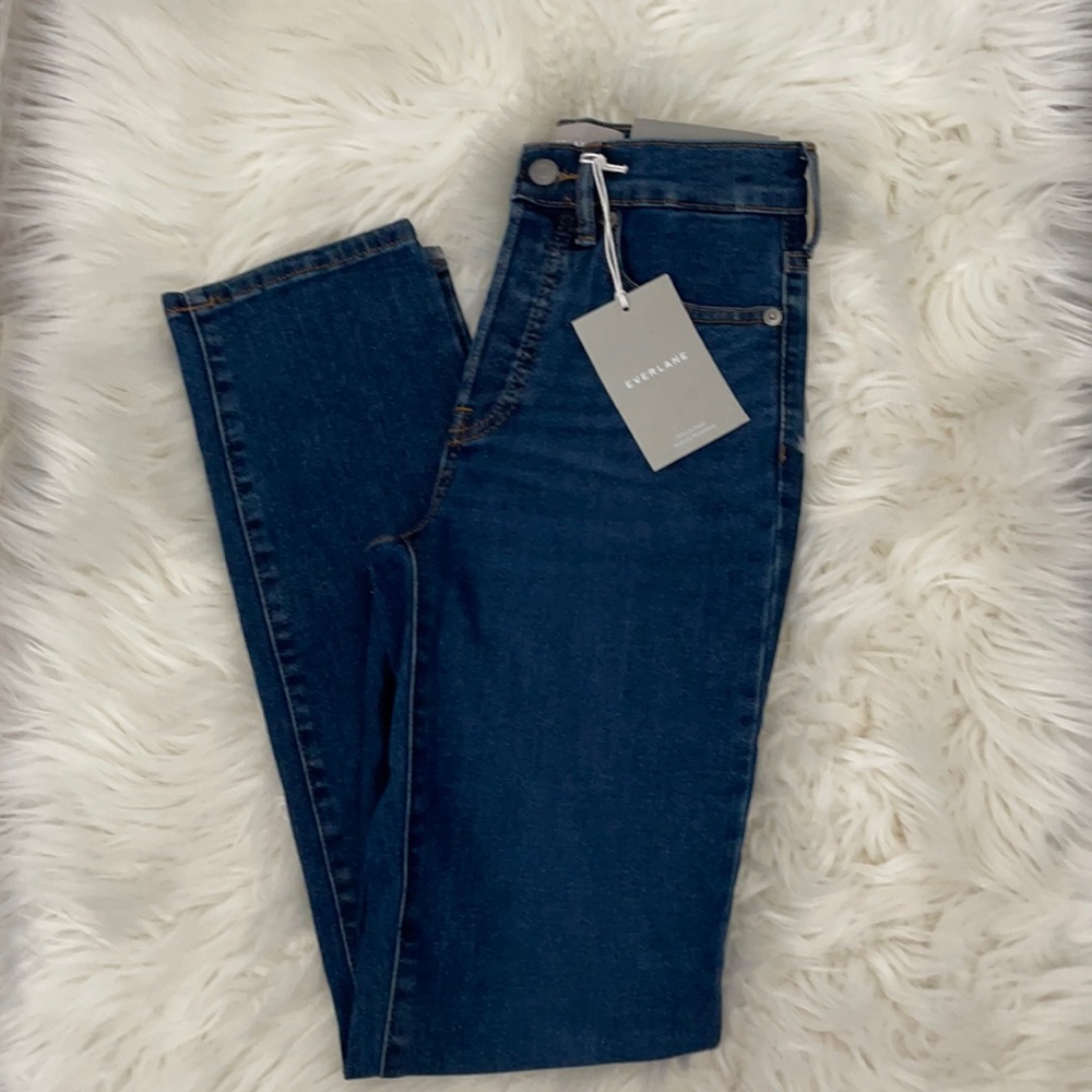 EverLane high rise jeans.